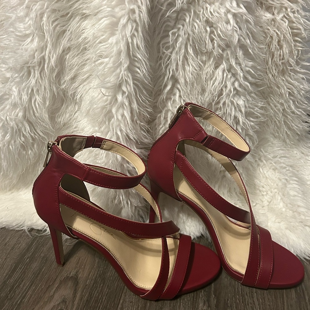 Jessica Simpson Red Strappy Heels